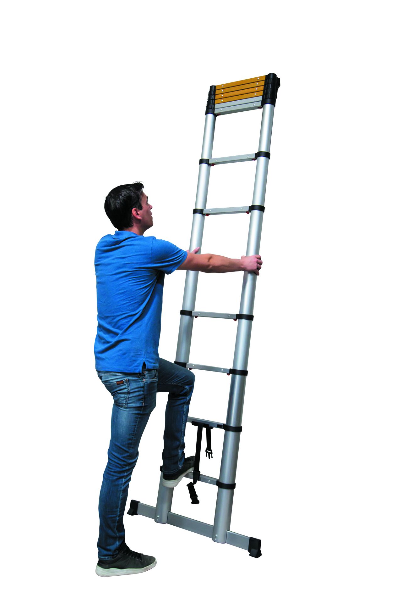 Ladder telescopisch uitschuifbaar