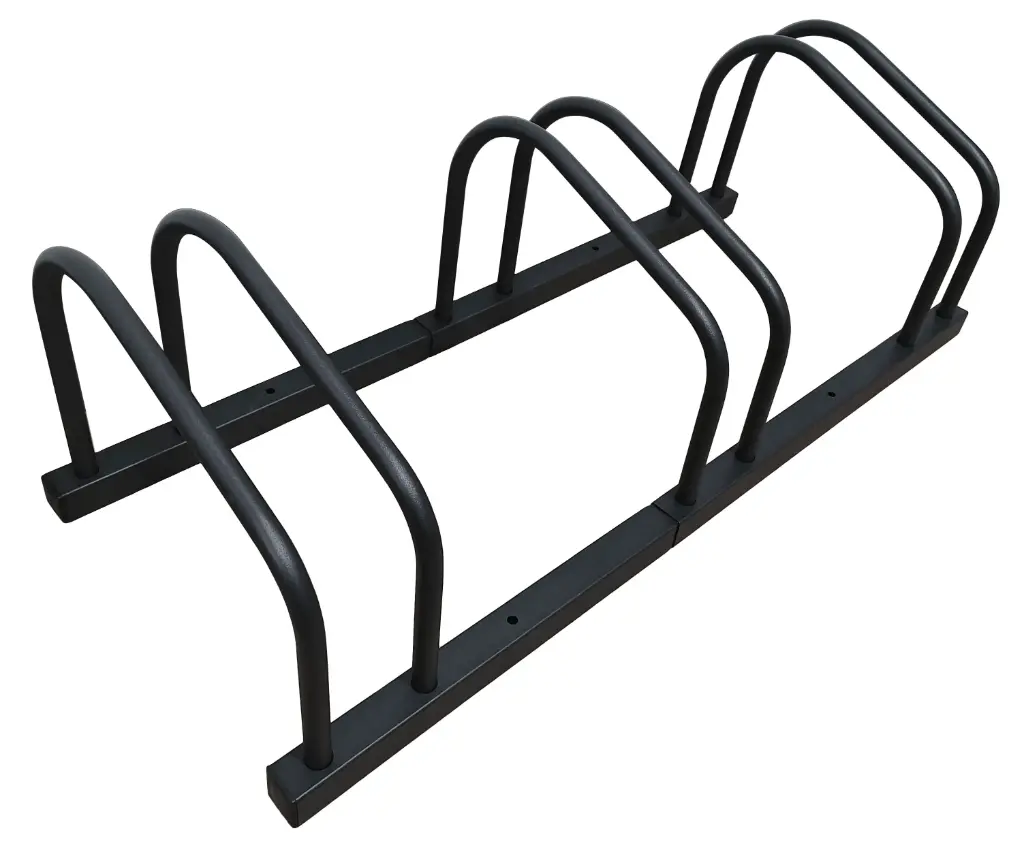 Galvanized or black bike rack