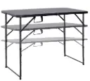 Table pliante réglable en hauteur