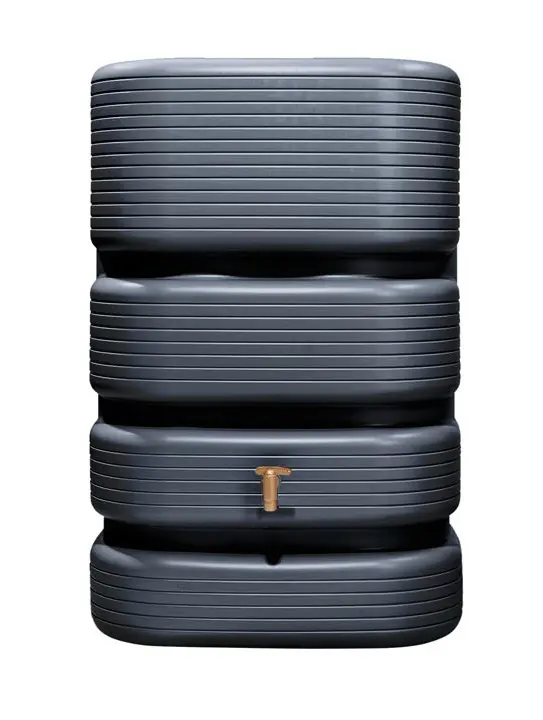 Récupérateur d'eau de pluie Quadro 500L avec robinet