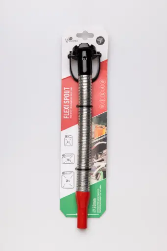 Bec verseur avec tube métallique flexible pour essence
