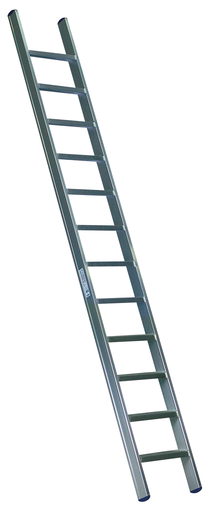 Industriële enkele ladder recht met brede treden 