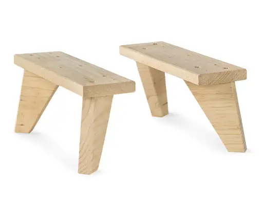 [HDINPIE.99] Astigarraga set of 2 feet pine 